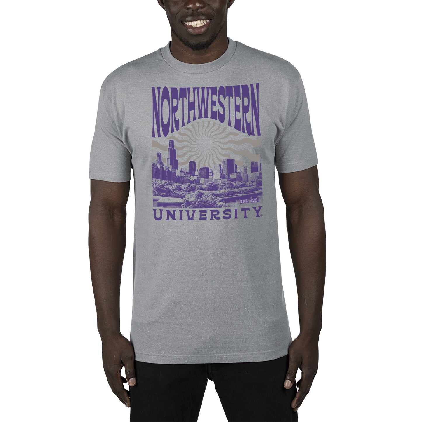 Men's Uscape Apparel Gray Northwestern Wildcats Sustainable Renew T-Shirt