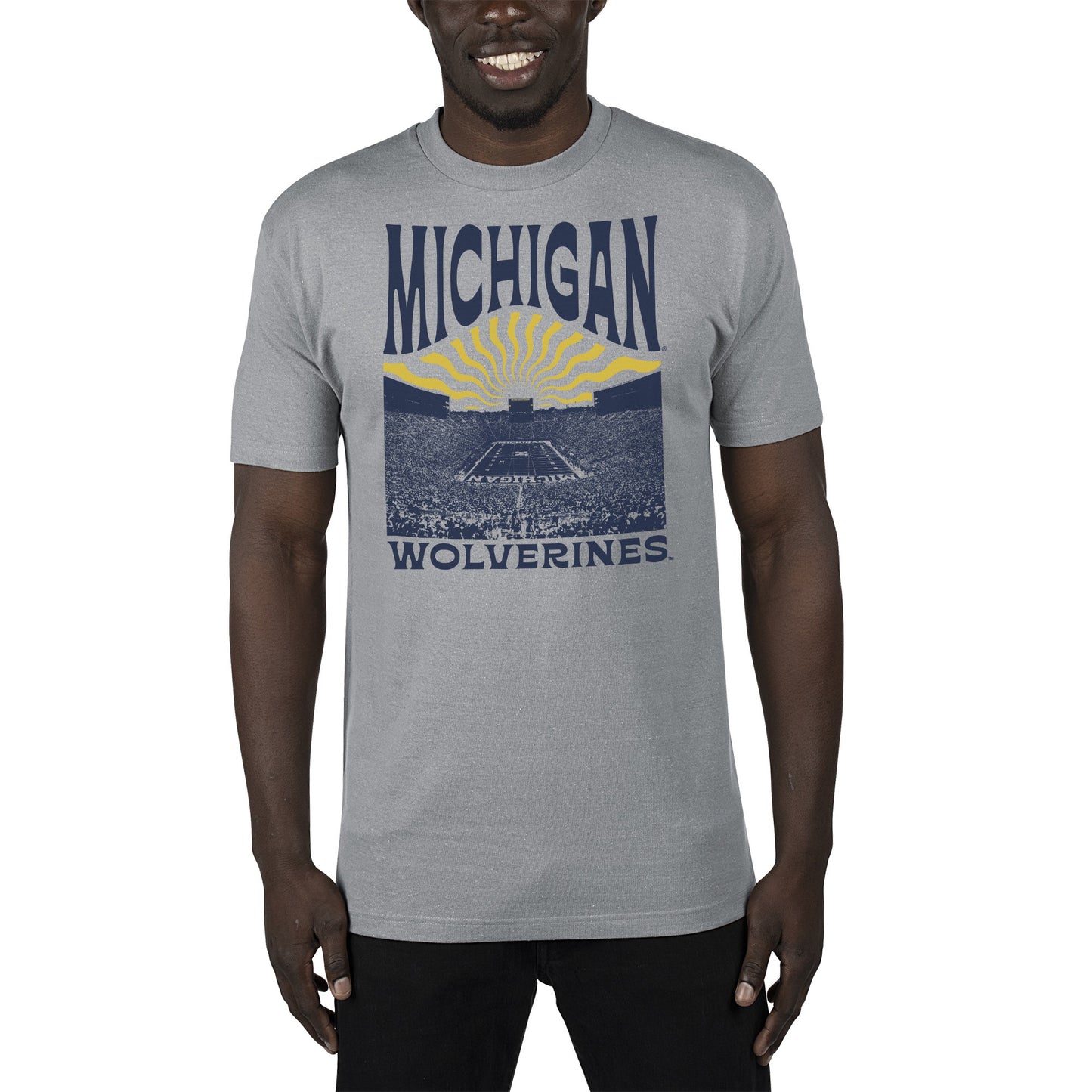 Men's Uscape Apparel Gray Michigan Wolverines Sustainable Renew T-Shirt