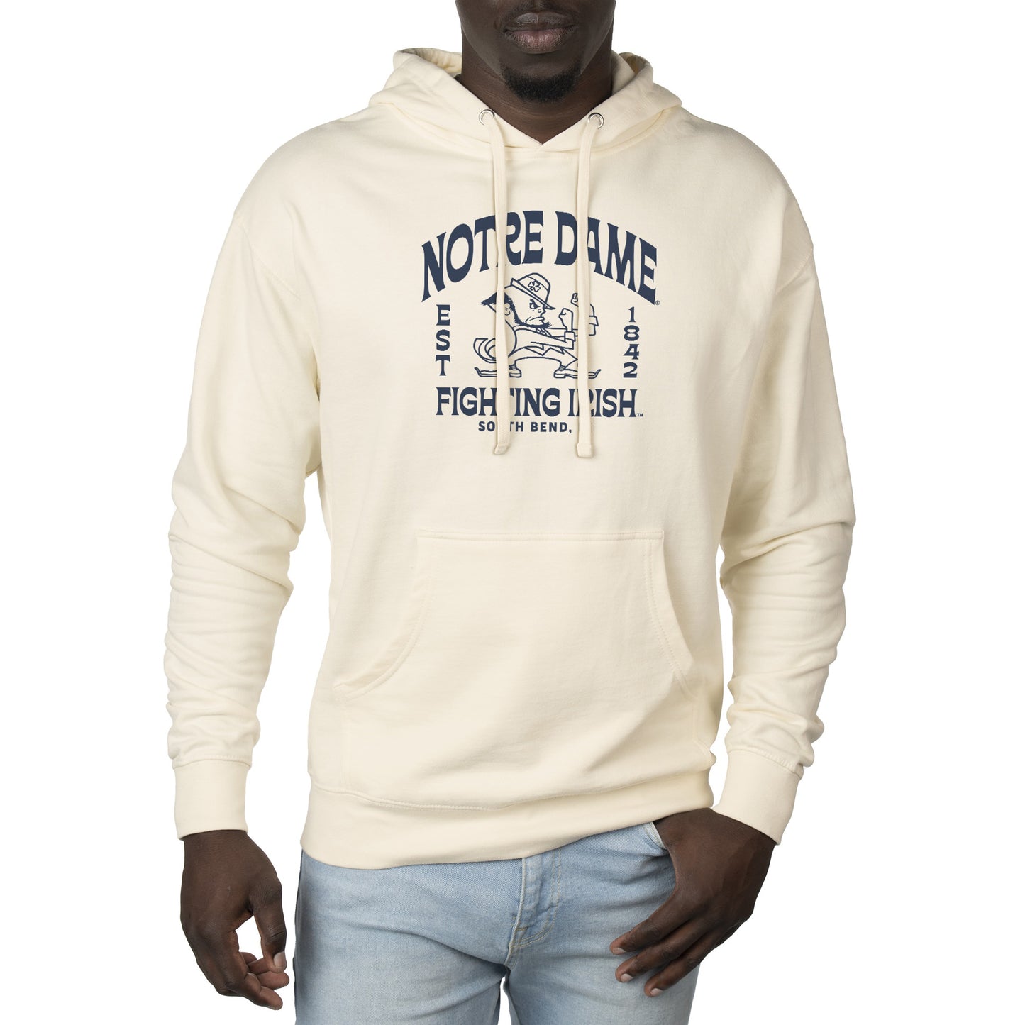 Men's Uscape Apparel Cream Notre Dame Fighting Irish Standard Pullover Hoodie