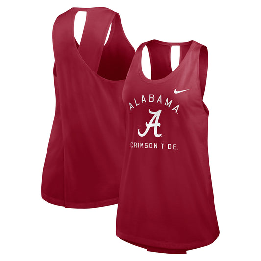 Women's Nike Crimson Alabama Crimson Tide Primetime Open Back Tank Top