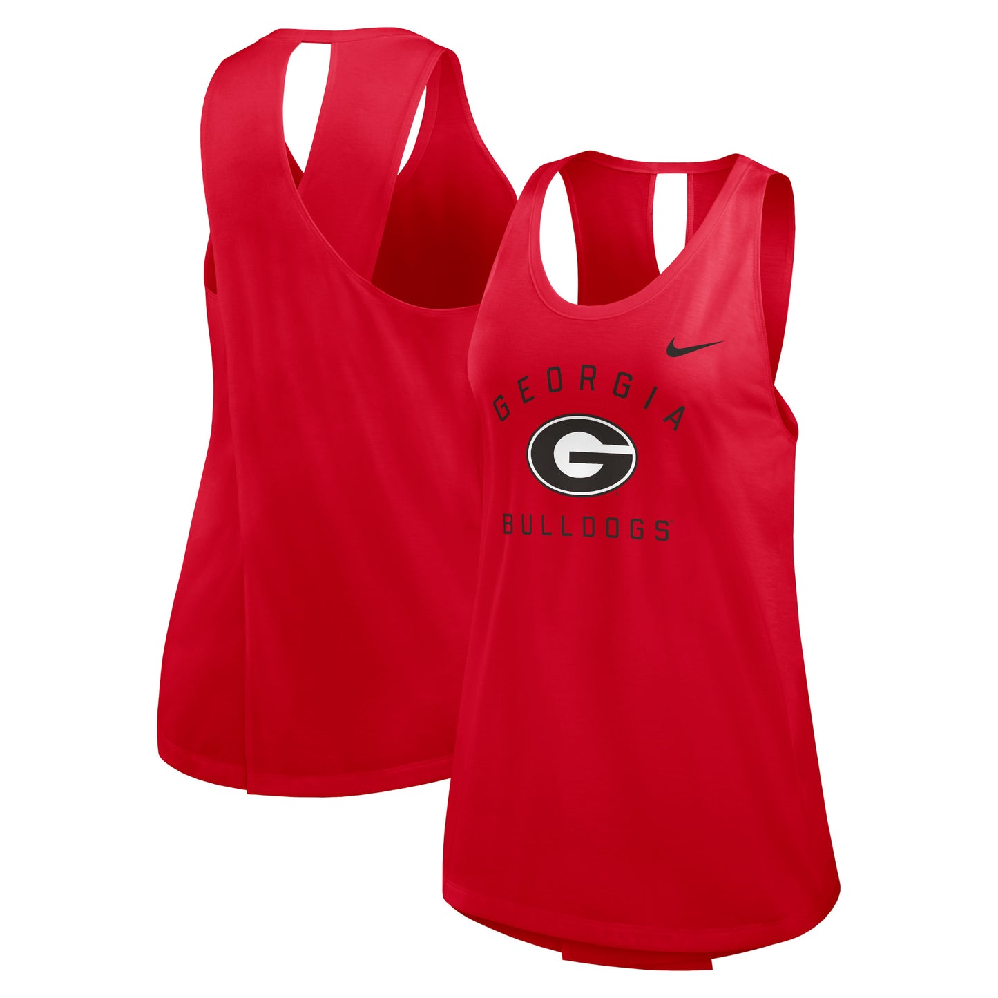 Women's Nike Red Georgia Bulldogs Primetime Open Back Tank Top