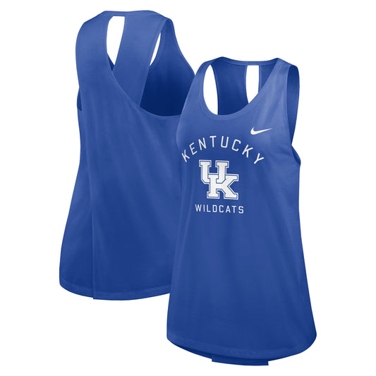 Women's Nike Royal Kentucky Wildcats Primetime Open Back Tank Top