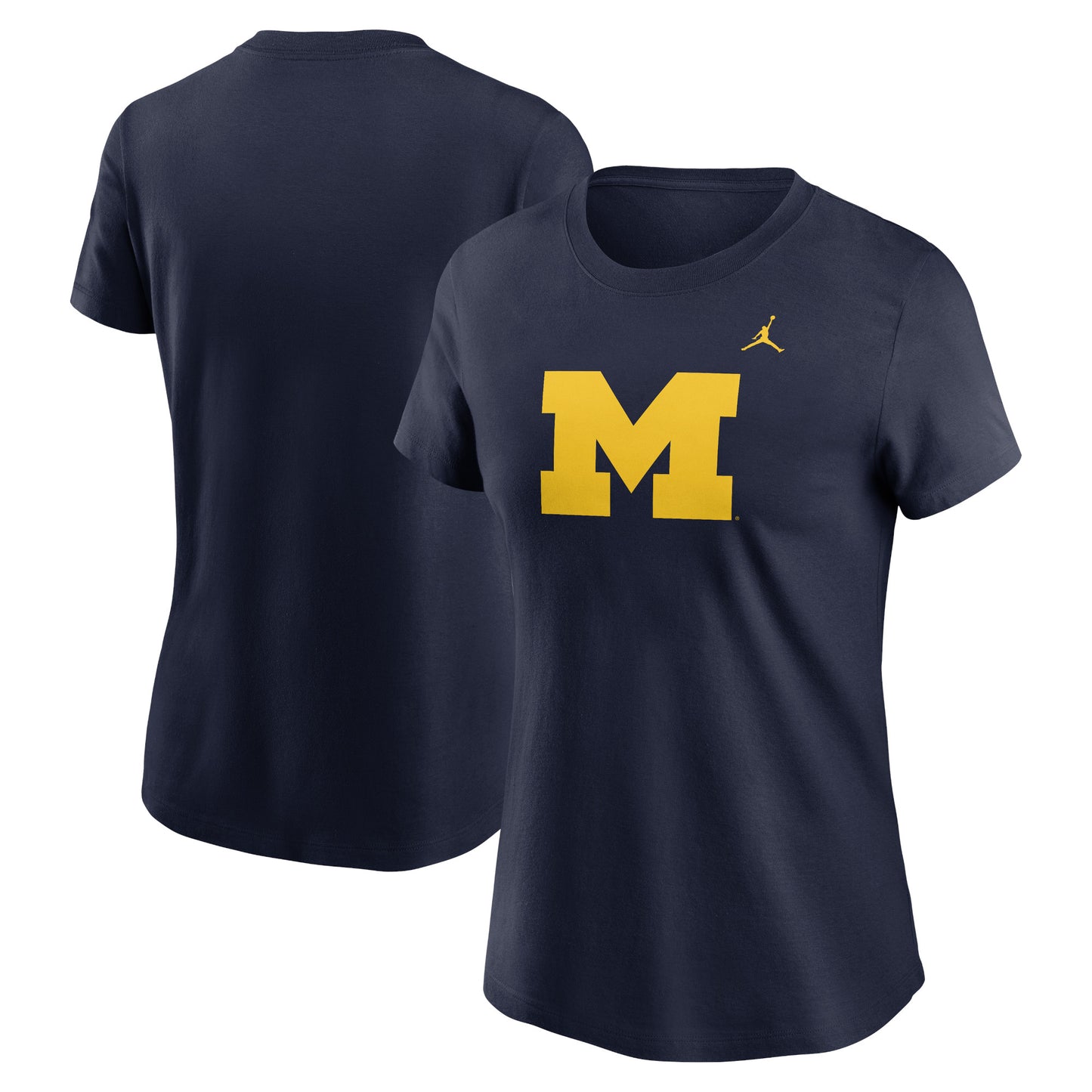 Women's Jordan Brand Navy Michigan Wolverines Primetime Evergreen Logo T-Shirt