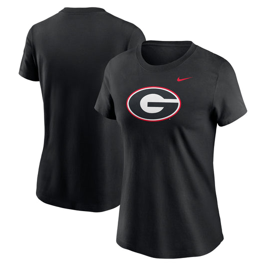 Women's Nike Black Georgia Bulldogs Primetime Evergreen Logo T-Shirt