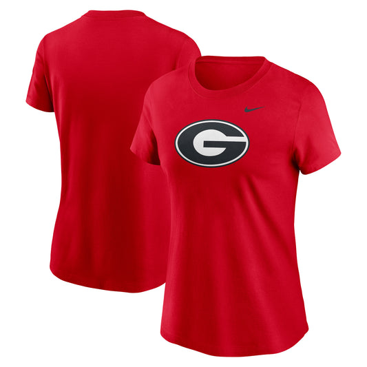 Women's Nike Red Georgia Bulldogs Primetime Evergreen Logo T-Shirt