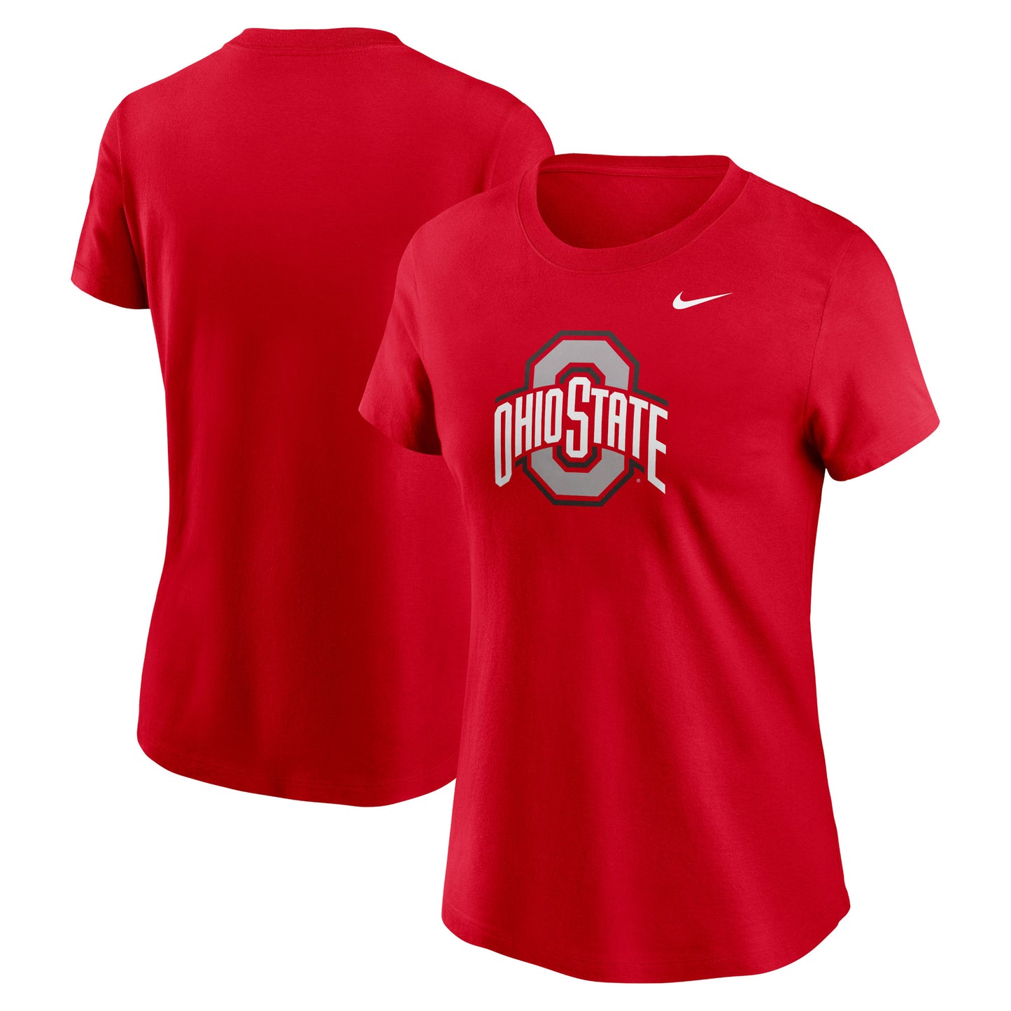 Women's Nike Scarlet Ohio State Buckeyes Primetime Evergreen Logo T-Shirt