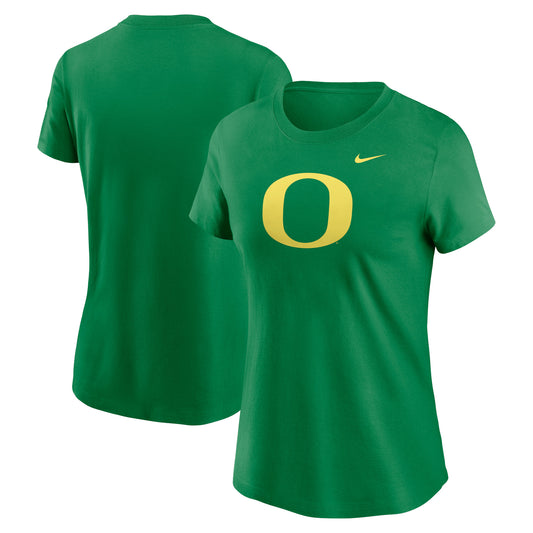Women's Nike Green Oregon Ducks Primetime Evergreen Logo T-Shirt