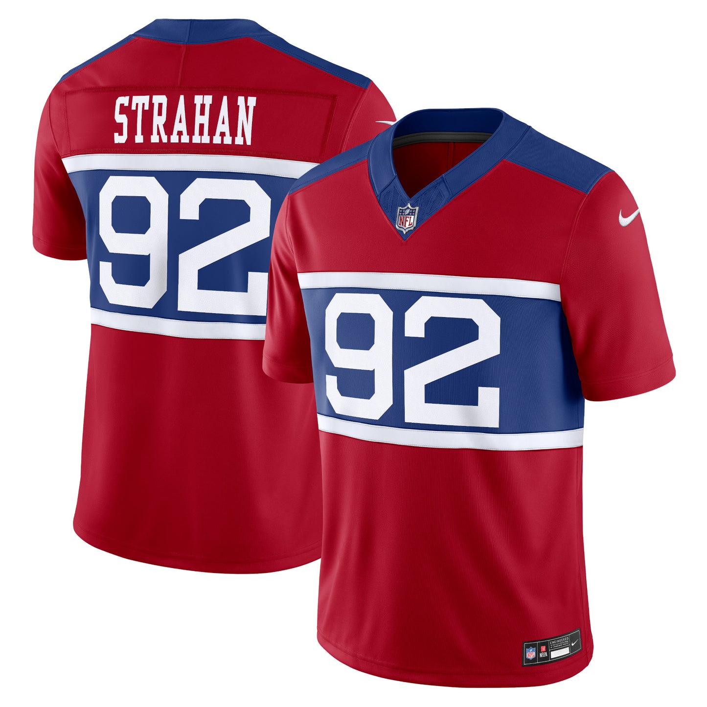 Men's Nike Michael Strahan Century Red New York Giants Alternate Vapor F.U.S.E. Retired Player Limited Jersey