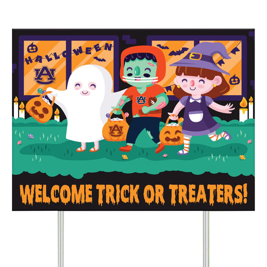 Auburn Tigers 24" Welcome Trick Or Treaters Yard Sign