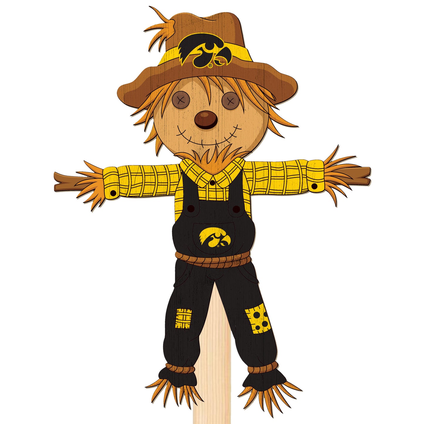 Iowa Hawkeyes 12" Scarecrow Yard Stake