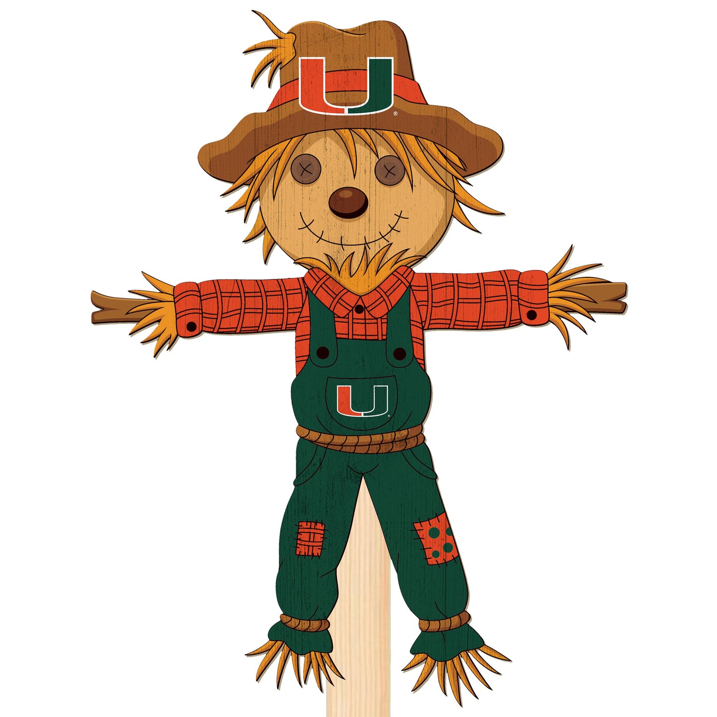 Miami Hurricanes 12" Scarecrow Yard Stake