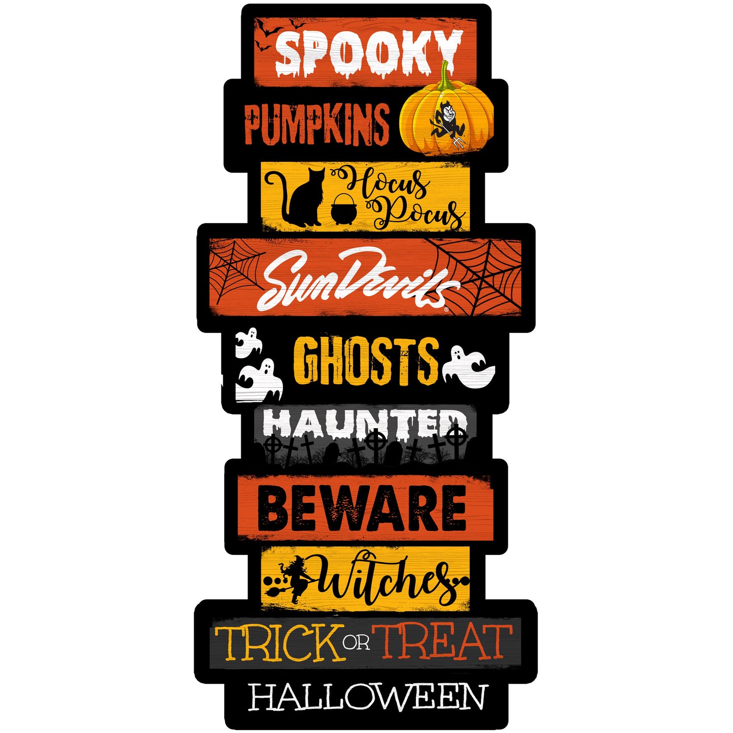 Arizona State Sun Devils 24'' Halloween Celebration Stack Sign