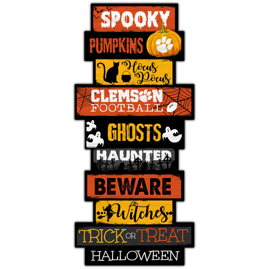 Clemson Tigers 24'' Halloween Celebration Stack Sign