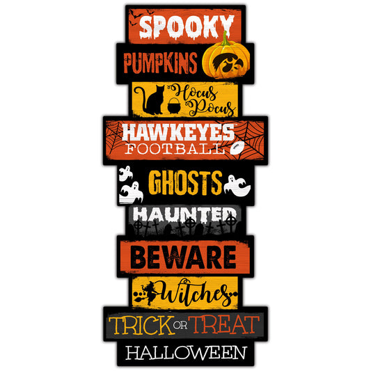 Iowa Hawkeyes 24'' Halloween Celebration Stack Sign