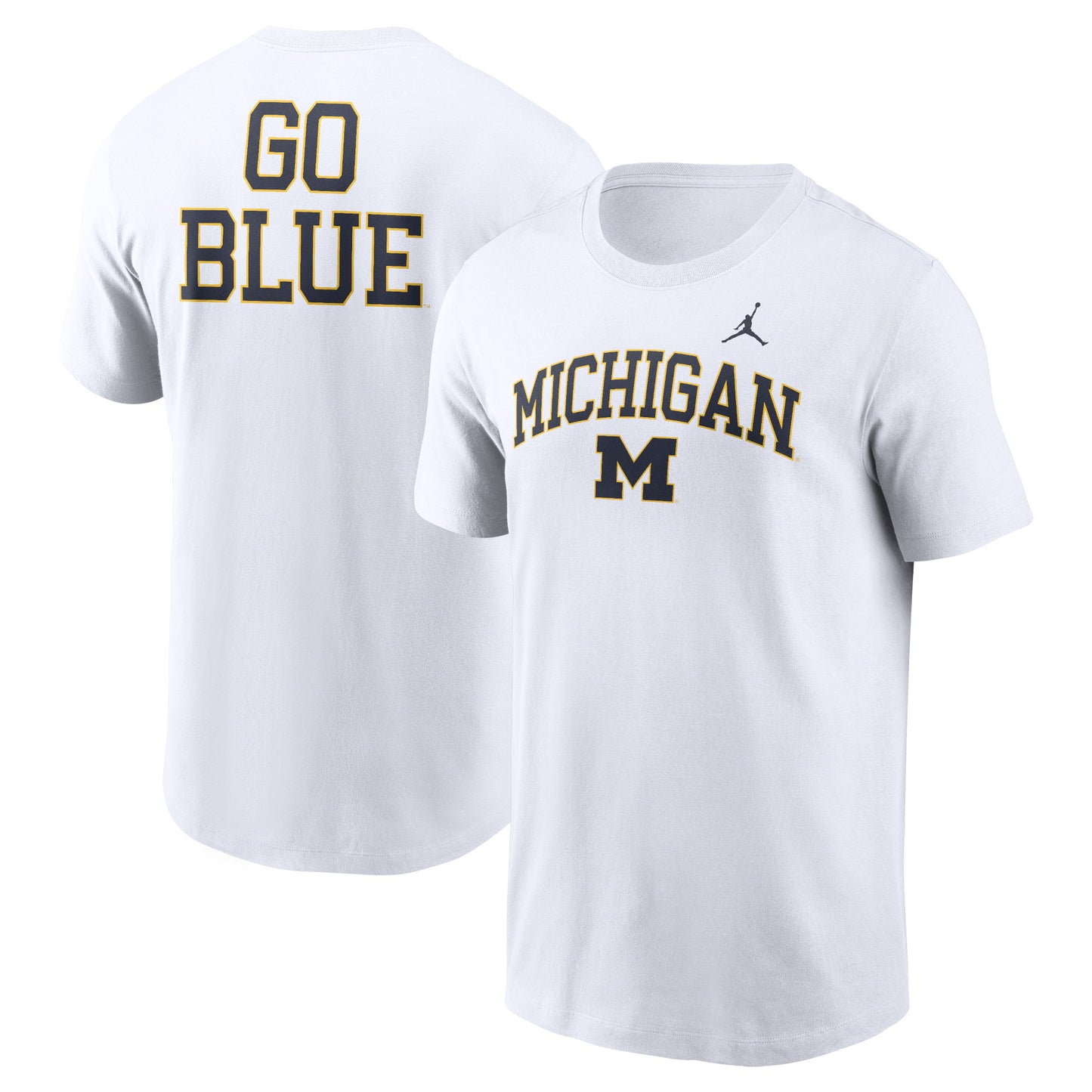 Men's Jordan Brand White Michigan Wolverines Blitz 2-Hit T-Shirt