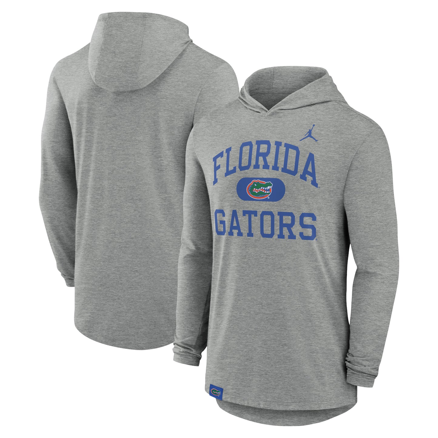 Men's Jordan Brand Heather Gray Florida Gators Blitz Hoodie Long Sleeve T-Shirt