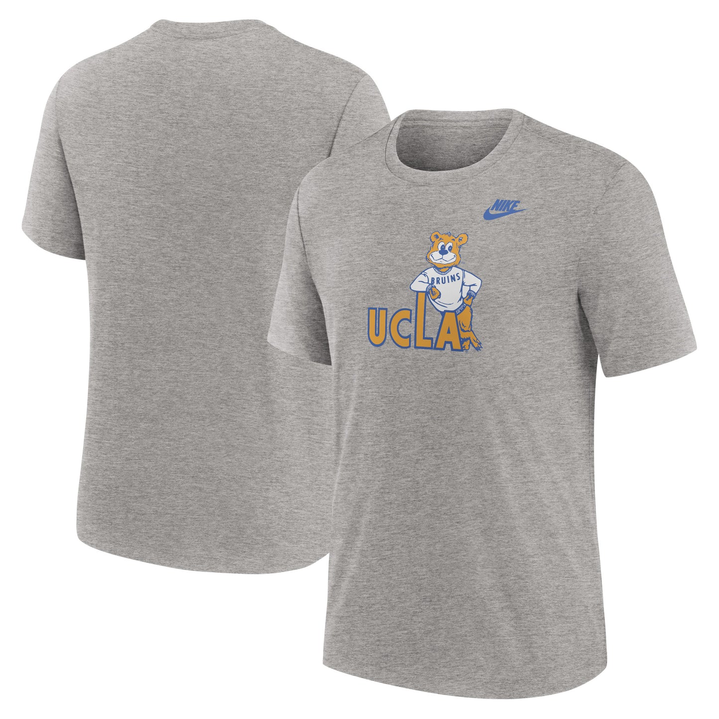 Men's Nike Heather Gray UCLA Bruins Blitz Evergreen Legacy Primary Tri-Blend T-Shirt