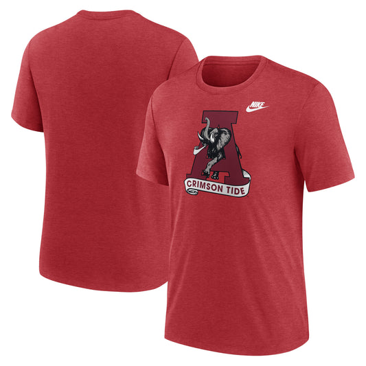 Men's Nike Heather Crimson Alabama Crimson Tide Blitz Evergreen Legacy Primary Tri-Blend T-Shirt