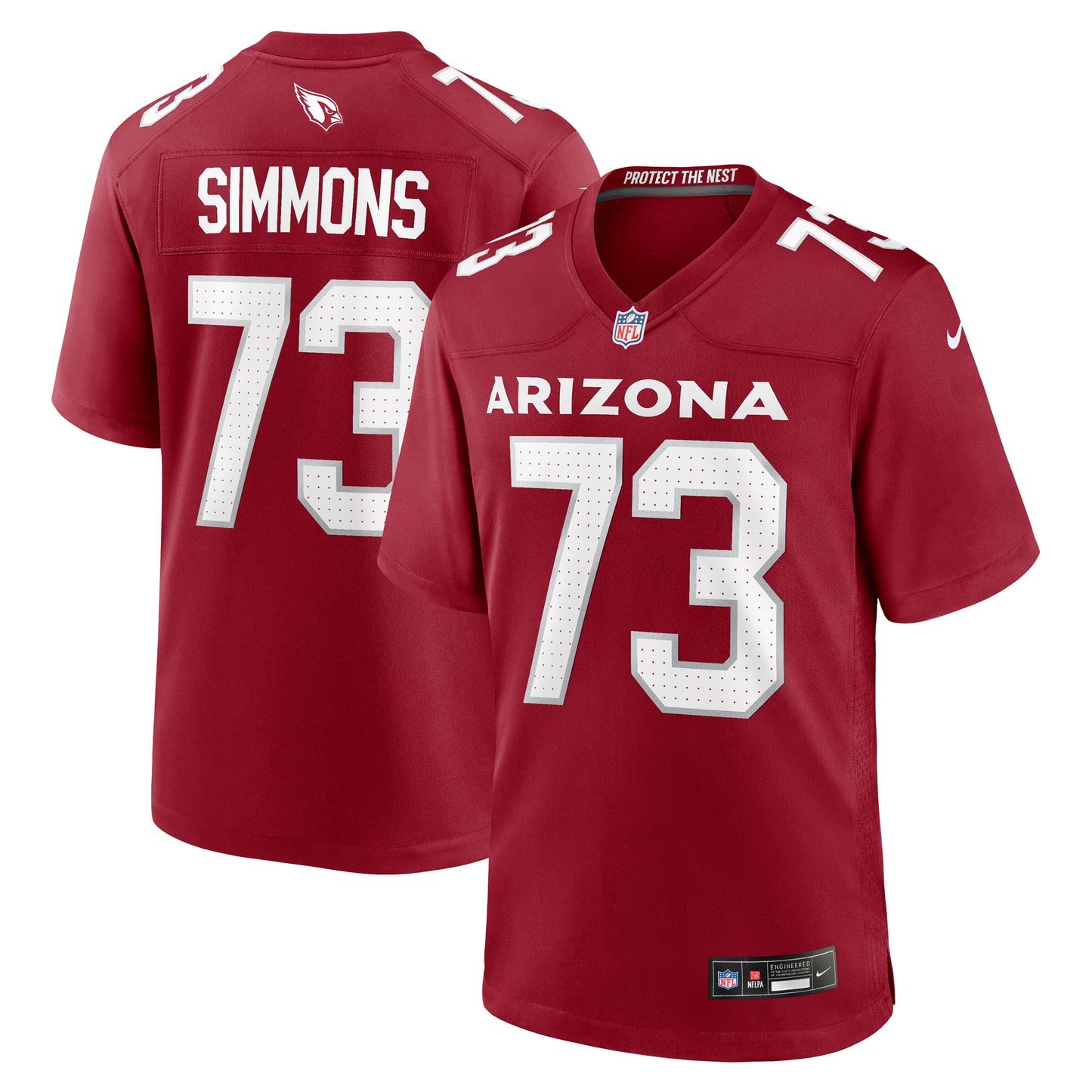 Men's Nike Lachavious Simmons  Cardinal Arizona Cardinals Team Game Jersey