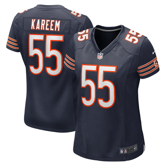 Women's Nike Khalid Kareem  Navy Chicago Bears Team Game Jersey