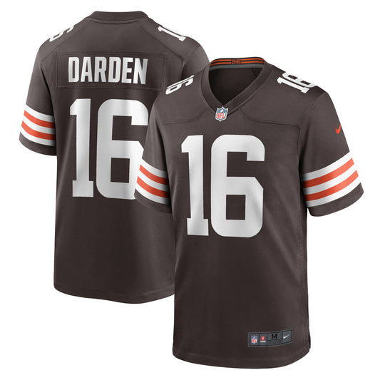 Men's Nike Jaelon Darden  Brown Cleveland Browns Team Game Jersey