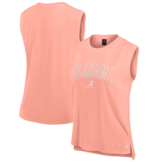 Women's Fanatics Coral Alabama Crimson Tide Studio Gym Tank Top