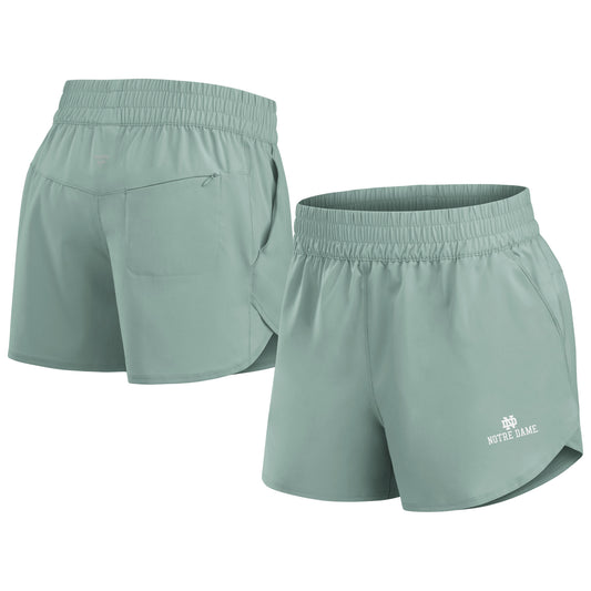 Women's Fanatics Green Notre Dame Fighting Irish Studio Woven Vibe Shorts