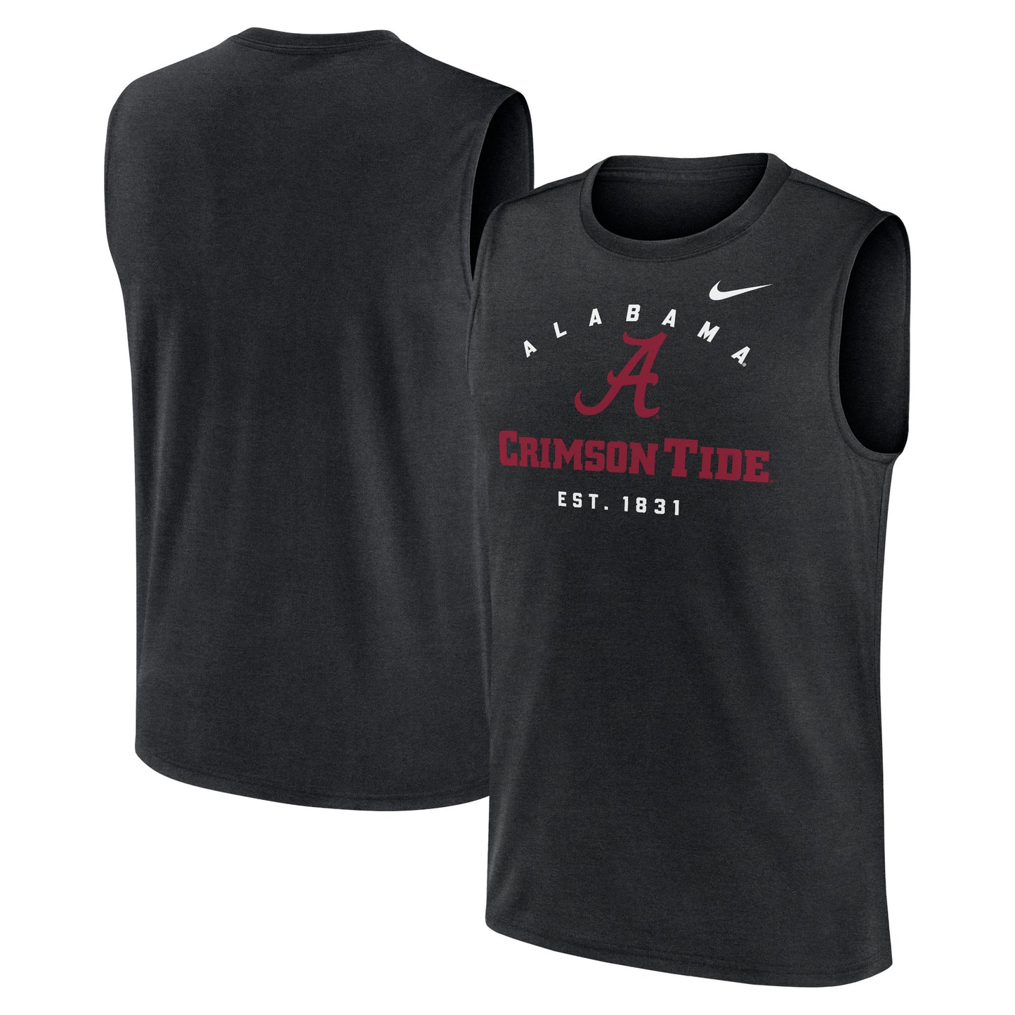 Men's Nike Black Alabama Crimson Tide Primetime Legend Lock Up Performance Muscle Tank Top