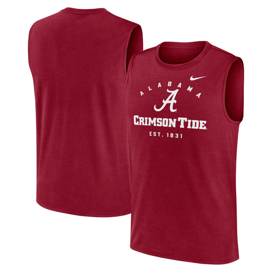 Men's Nike Crimson Alabama Crimson Tide Primetime Legend Lock Up Performance Muscle Tank Top