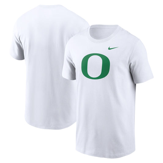 Men's Nike White Oregon Ducks Primetime Evergreen Logo T-Shirt