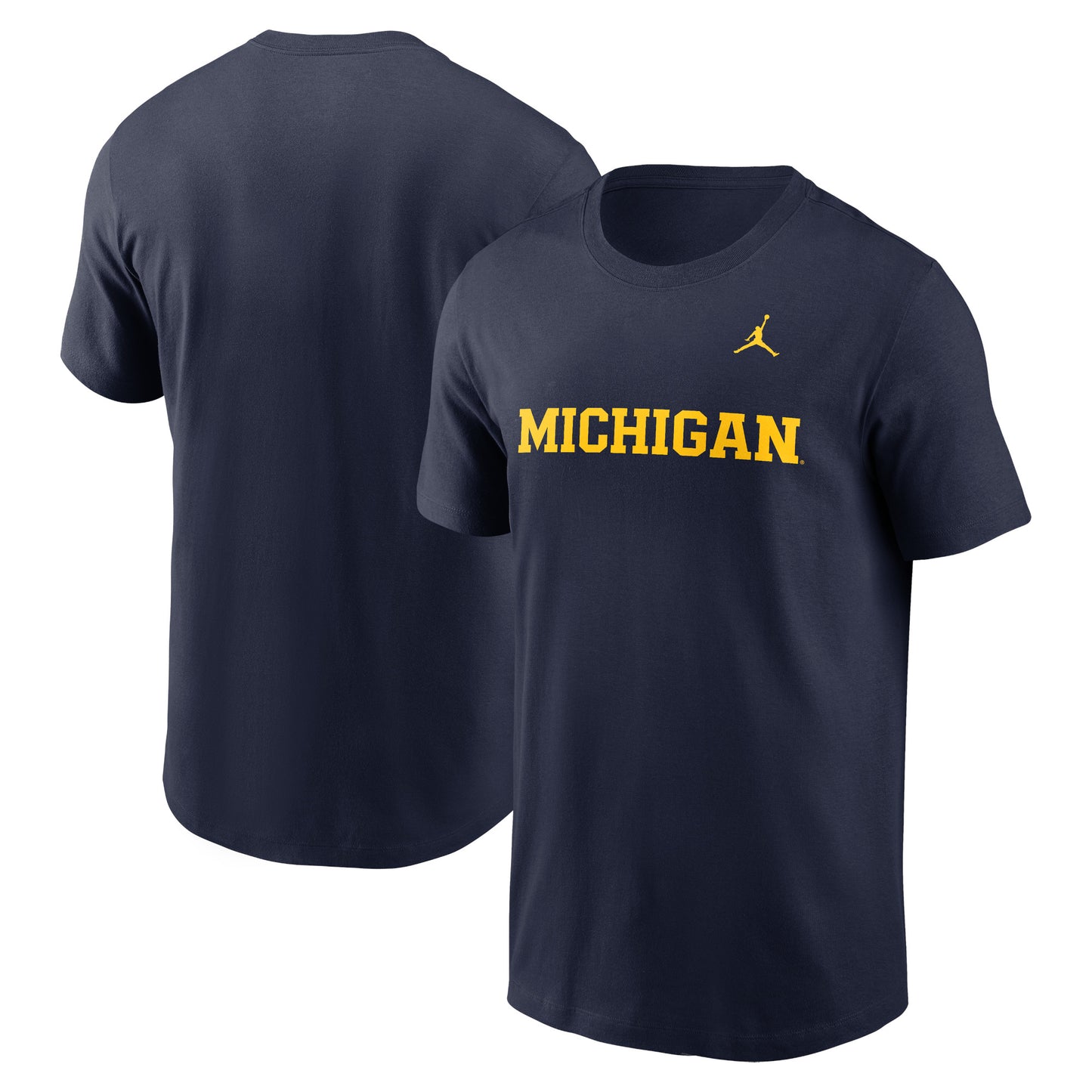 Men's Jordan Brand Navy Michigan Wolverines Primetime Evergreen Wordmark T-Shirt