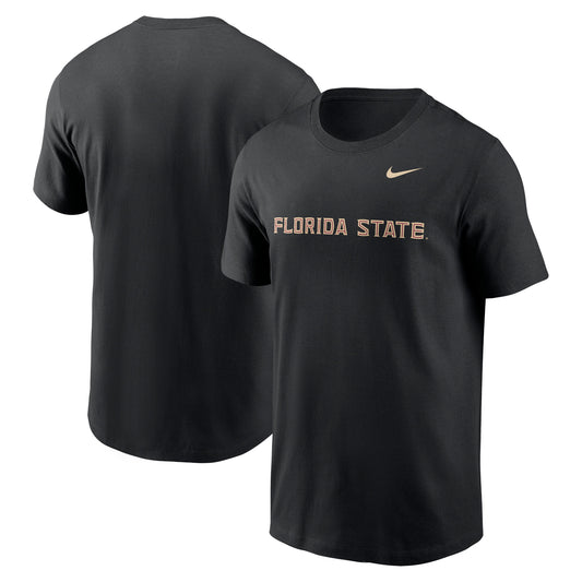 Men's Nike Black Florida State Seminoles Primetime Evergreen Wordmark T-Shirt