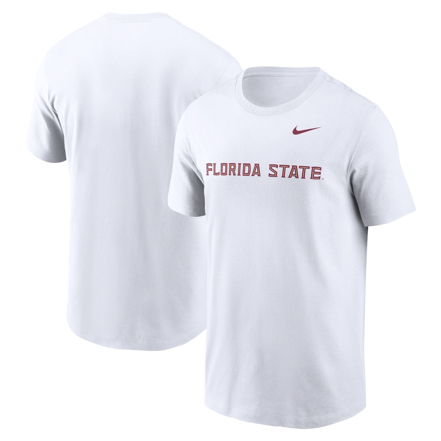 Men's Nike White Florida State Seminoles Primetime Evergreen Wordmark T-Shirt