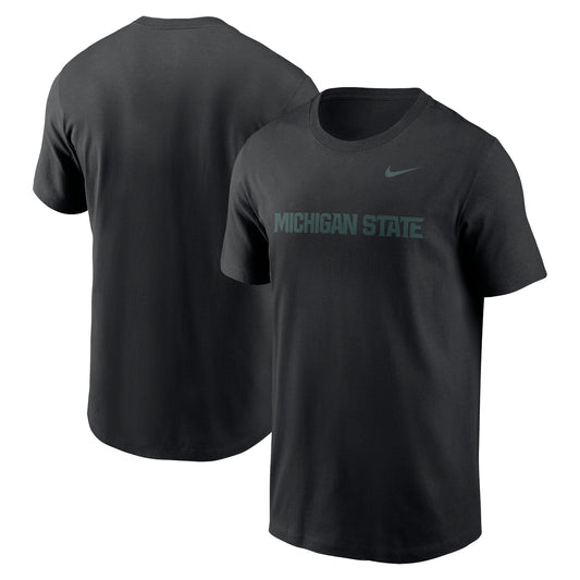 Men's Nike Black Michigan State Spartans Primetime Evergreen Wordmark T-Shirt