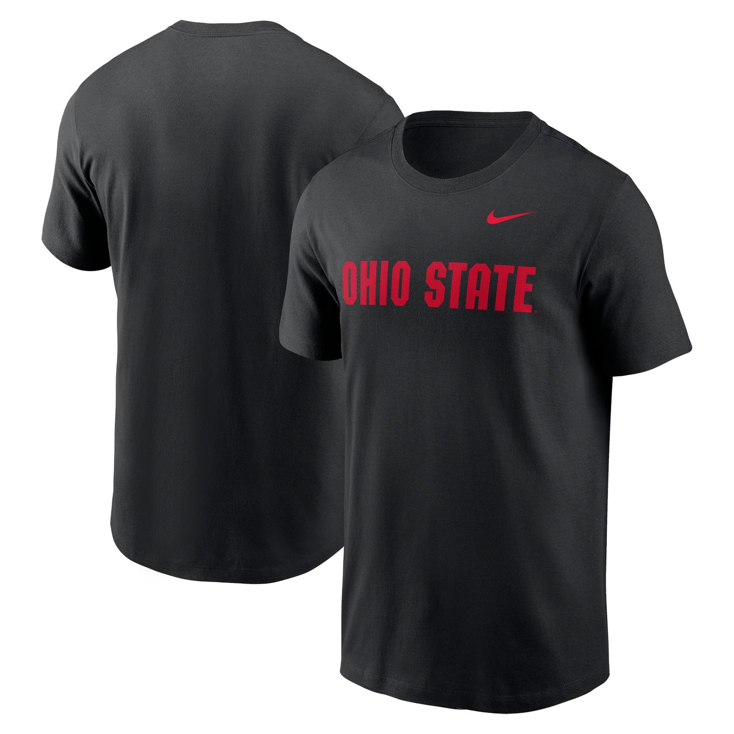 Men's Nike Black Ohio State Buckeyes Primetime Evergreen Wordmark T-Shirt