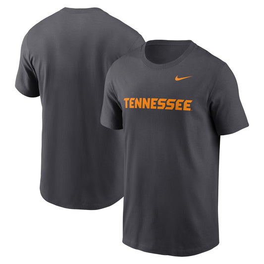 Men's Nike Anthracite Tennessee Volunteers Primetime Evergreen Wordmark T-Shirt