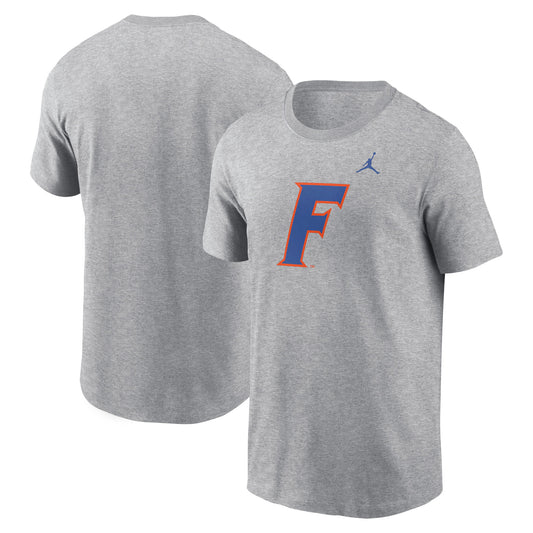 Men's Jordan Brand Heather Gray Florida Gators Primetime Evergreen Alternate Logo T-Shirt