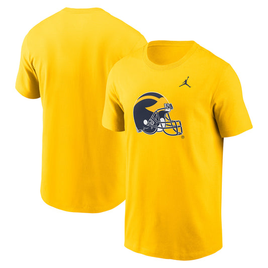 Men's Jordan Brand Maize Michigan Wolverines Primetime Evergreen Alternate Logo T-Shirt