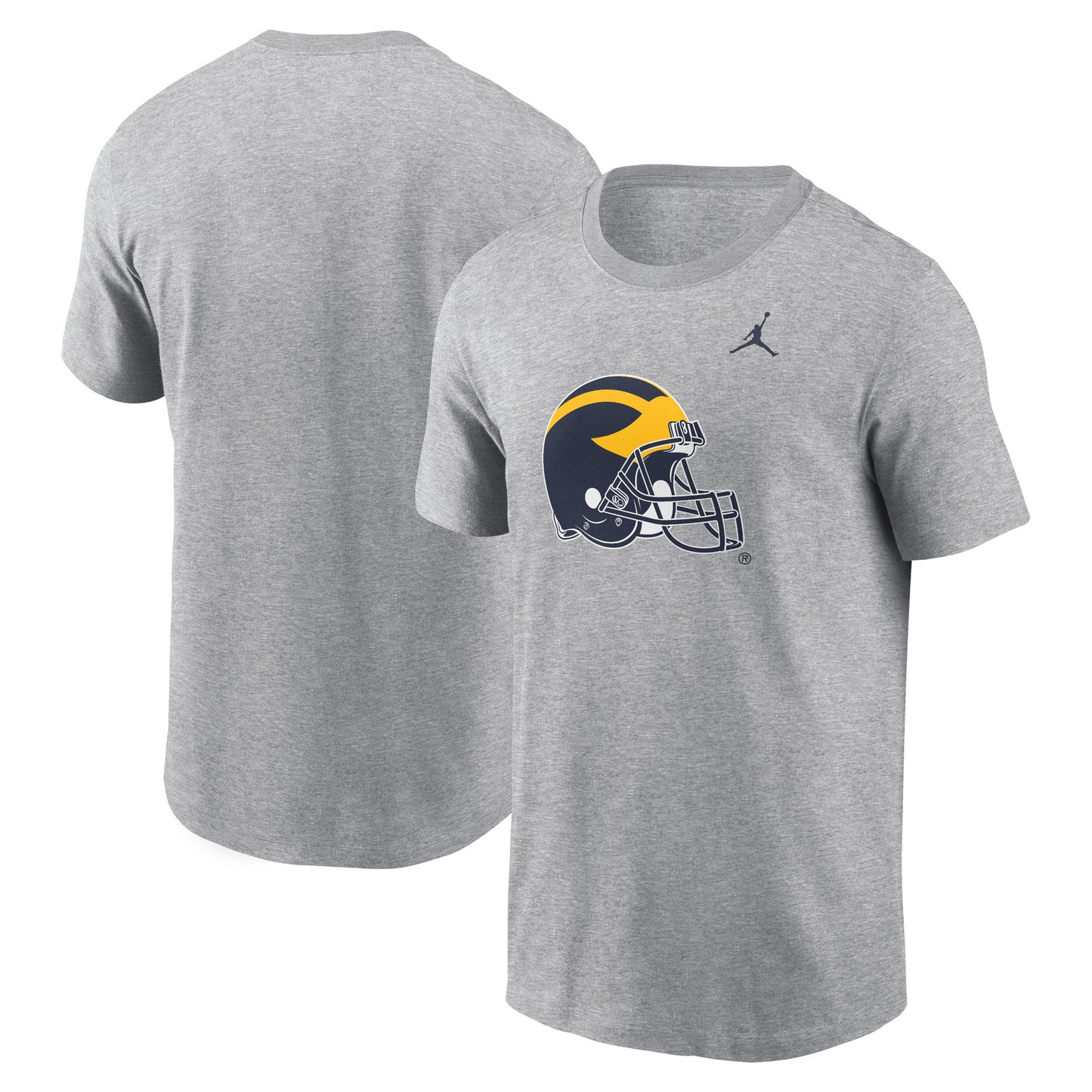 Men's Jordan Brand Heather Gray Michigan Wolverines Primetime Evergreen Alternate Logo T-Shirt