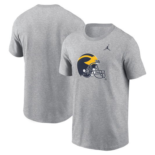 Men's Jordan Brand Heather Gray Michigan Wolverines Primetime Evergreen Alternate Logo T-Shirt