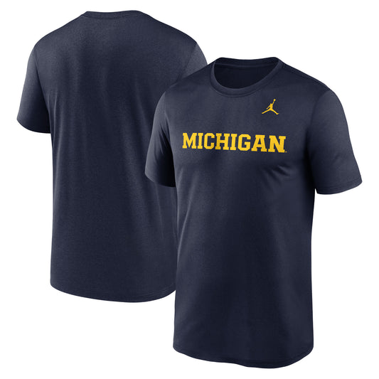 Men's Jordan Brand Navy Michigan Wolverines Primetime Legend Wordmark T-Shirt