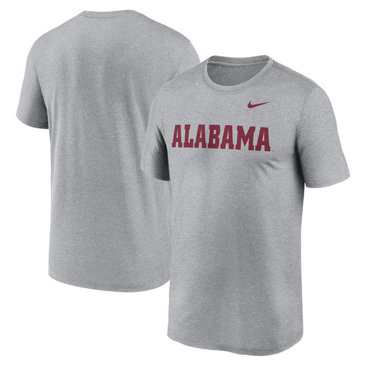 Men's Nike Heather Gray Alabama Crimson Tide Primetime Legend Wordmark T-Shirt