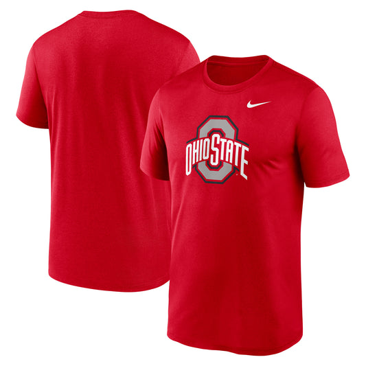 Men's Nike Scarlet Ohio State Buckeyes Primetime Legend Logo T-Shirt