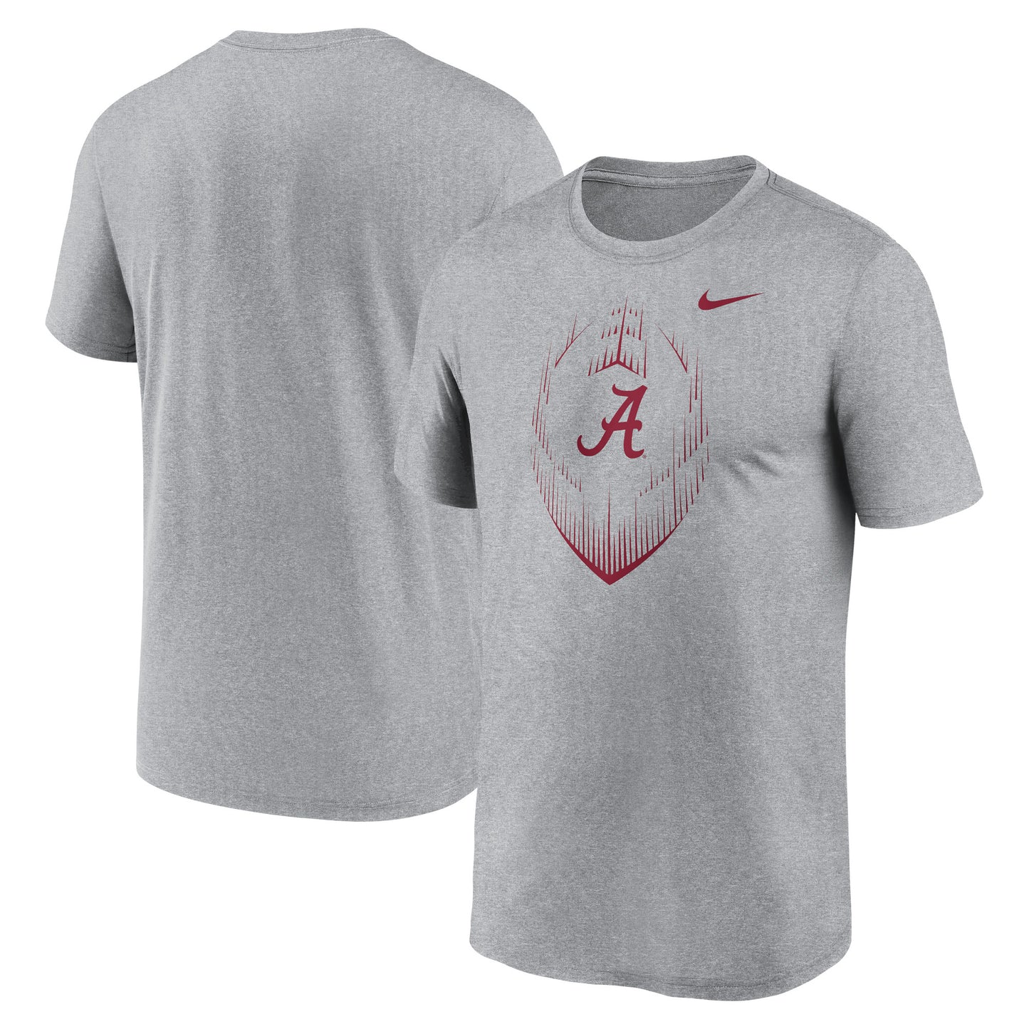 Men's Nike Heather Gray Alabama Crimson Tide Primetime Legend Icon Performance T-Shirt