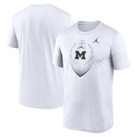 Men's Jordan Brand White Michigan Wolverines Primetime Legend Icon Performance T-Shirt