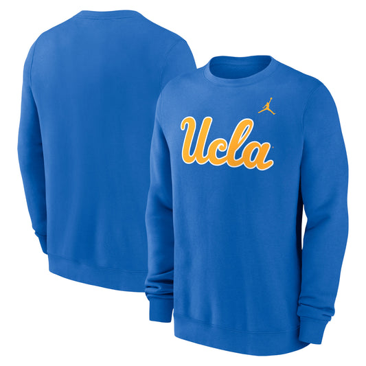 Men's Jordan Brand Blue UCLA Bruins Primetime Evergreen Fleece Pullover Sweatshirt