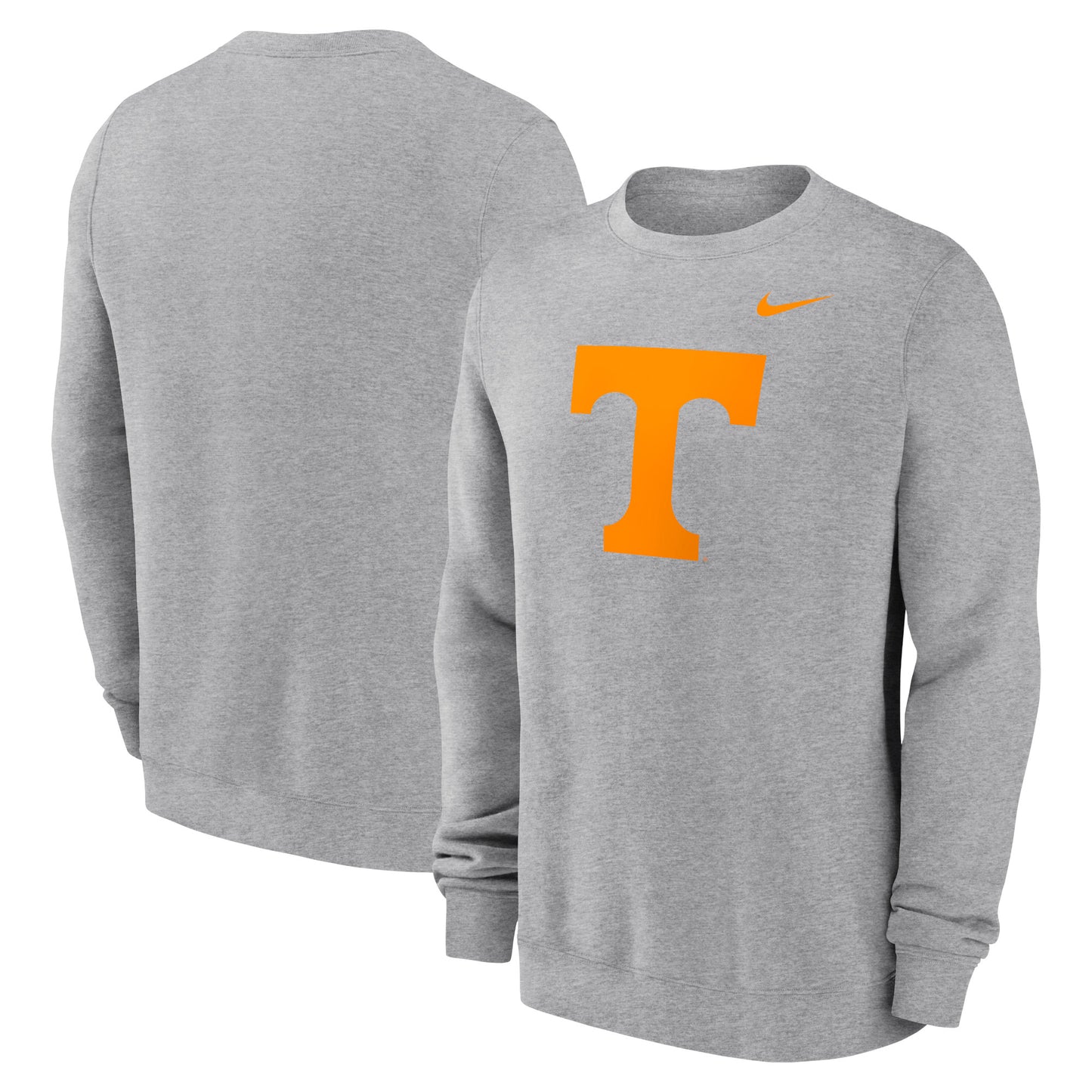 Men's Nike Heather Gray Tennessee Volunteers Primetime Evergreen Fleece Pullover Sweatshirt