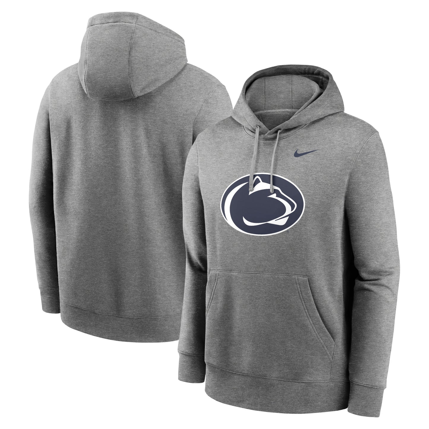 Men's Nike Heather Gray Penn State Nittany Lions Primetime Evergreen Club Fleece Pullover Hoodie