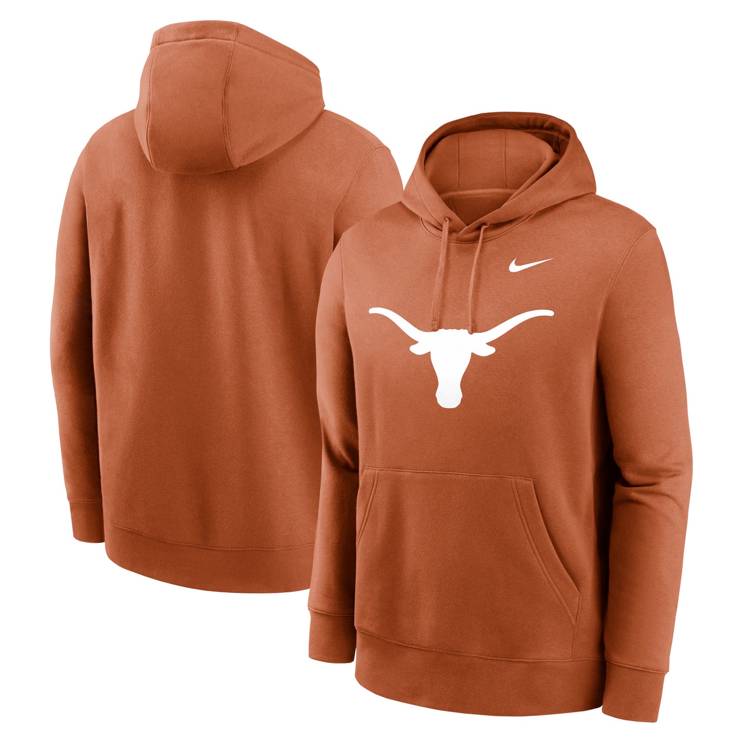 Men's Nike Texas Orange Texas Longhorns Primetime Evergreen Club Fleece Pullover Hoodie