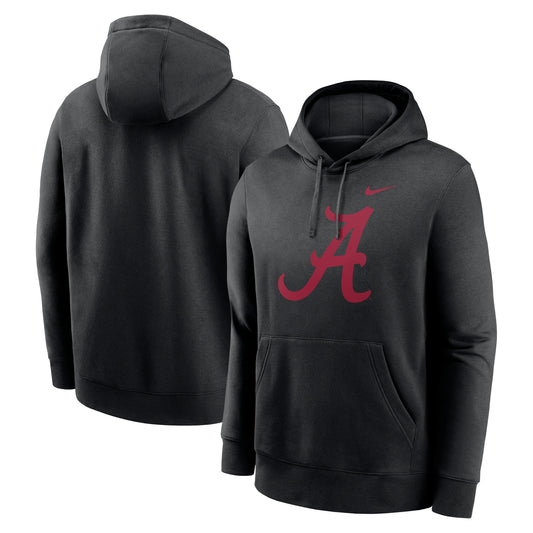 Men's Nike Black Alabama Crimson Tide Primetime Evergreen Club Fleece Pullover Hoodie